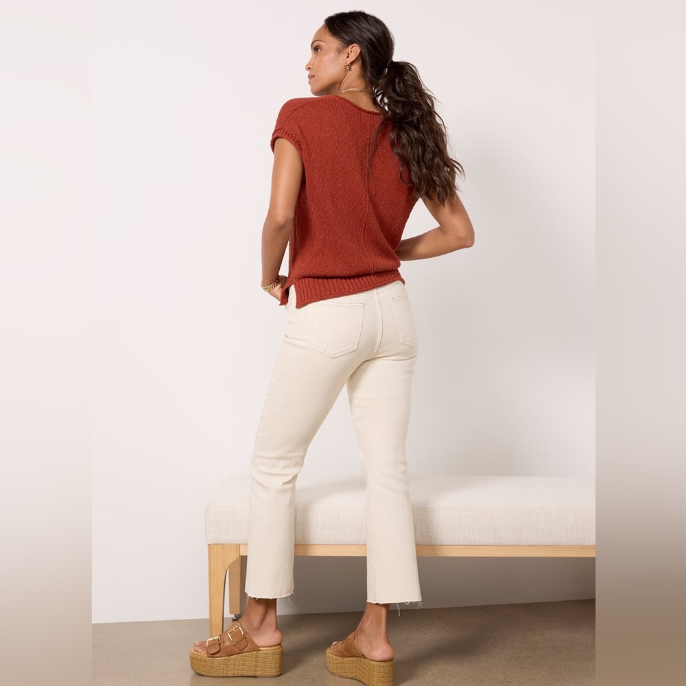 Pistola Lennon High Waist Raw Hem Crop Bootcut Jeans